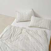 Linen House Stripe Kiera Cotton Sateen Quilt Cover Set