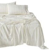 Linen House Stripe Kiera Cotton Sateen Sheet Set