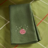 Linen House Embroidered Bauble Cotton Waffle Tea Towels
