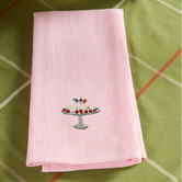 Linen House Embroidered Pavlova Cotton Waffle Tea Towels