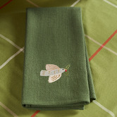 Linen House Embroidered Dove Cotton Waffle Tea Towels