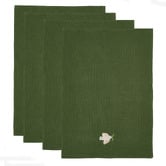 Linen House Embroidered Dove Cotton Waffle Tea Towels