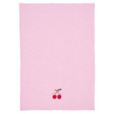 Linen House Embroidered Cherry Cotton Waffle Tea Towels