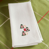 Linen House Embroidered Ho Ho Ho Cotton Waffle Tea Towels