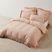 Linen House Vintage Ruffle Cotton &amp; Linen Reversible Quilt Cover Set