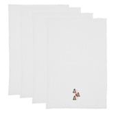 Linen House Embroidered Ho Ho Ho Cotton Waffle Tea Towels