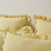 Linen House Vintage Ruffle Cotton &amp; Linen Reversible Quilt Cover Set