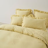 Linen House Vintage Ruffle Cotton &amp; Linen European Pillowcase