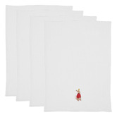 Linen House Embroidered Whippet Cotton Waffle Tea Towels