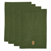 Linen House Embroidered Gingerbread Cotton Waffle Tea Towels