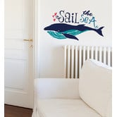Bambino Decals Sail The Sea With Big Whale Billy Wall Decal
