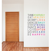 Bambino Decals Think Positively Wall Decal