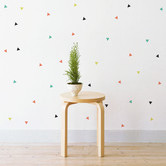 Little Sticker Boy Confetti Triangles Wall Decal