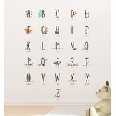 Bambino Decals 26 Piece Woodland Animal Alphabet Wall Decal Set