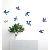 Bambino Decals Watercolor Flock Of Birds Wall Decal