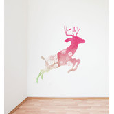 Bambino Decals Watercolor Flowery Deer Wall Decal