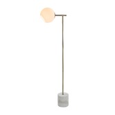 Luminea Brass &amp; White Bagneux Metal Floor Lamp