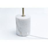 Luminea Brass &amp; White Bagneux Metal Floor Lamp