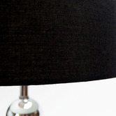 Luminea Chrome &amp; Black Chartres Metal Table Lamp