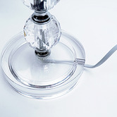 Luminea 48cm White Bergerac Acrylic &amp; Steel Table Lamp