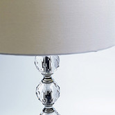 Luminea 48cm White Bergerac Acrylic &amp; Steel Table Lamp