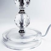 Luminea 48cm White Bergerac Acrylic &amp; Steel Table Lamp