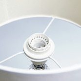 Luminea 48cm White Bergerac Acrylic &amp; Steel Table Lamp