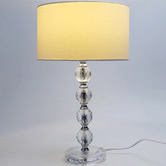 Luminea 48cm White Bergerac Acrylic &amp; Steel Table Lamp