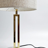 Luminea 45.5cm Brass Croix Marble &amp; Metal  Table Lamp