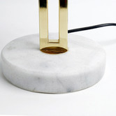Luminea 45.5cm Brass Croix Marble &amp; Metal  Table Lamp