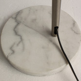 Luminea White Niort Marble &amp; Metal Floor Lamp