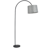 Luminea Bezons Grey Metal Floor Lamp