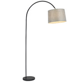 Luminea Bezons Grey Metal Floor Lamp