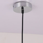 Luminea Chrome Vernette 1 Light Metal Pendant