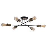 Luminea Grover Metal Semi Flush Ceiling Light