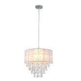Luminea Margot Chandelier with Fabric Shade