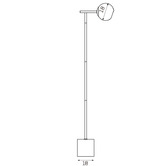 Luminea Brass &amp; White Bagneux Metal Floor Lamp