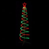 Luminea 210cm Red &amp; Green LED Double Spiral Christmas Tree