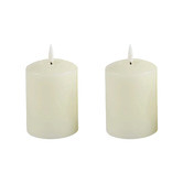 Luminea Remote LED Flameless Wax Pillars