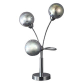 Luminea 48cm Farhan 3 Light Metal &amp; Glass Table Lamp
