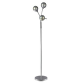 Luminea Farhan 3 Light Metal &amp; Glass Floor Lamp