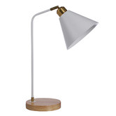 Luminea Gordon Metal &amp; Rubberwood Table Lamp