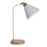 Luminea Gordon Metal &amp; Rubberwood Table Lamp