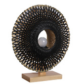 Luminea Logan Rubberwood &amp; Bamboo Table Lamp