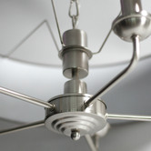 Luminea Carroll 3 Light Metal &amp; Fabric Pendant