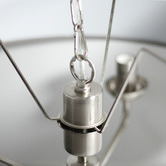 Luminea Carroll 3 Light Metal &amp; Fabric Pendant