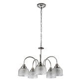 Luminea Wallace Metal &amp; Glass 5 Light Chandelier