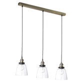 Luminea Ortega 3 Light Metal &amp; Glass Pendant