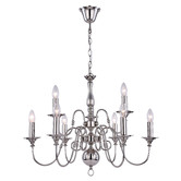 Luminea Jennings Metal 9 Light Candle Chandelier