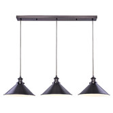 Luminea Sraffa Iron 3 Light Pendant
